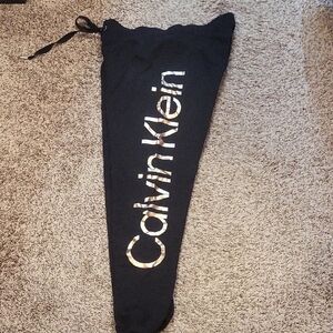 Calvin Klein Black and Silver Logo Bag